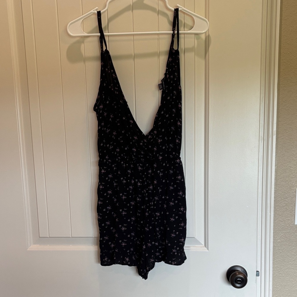 American Eagle Outfitters Dark Floral Romper